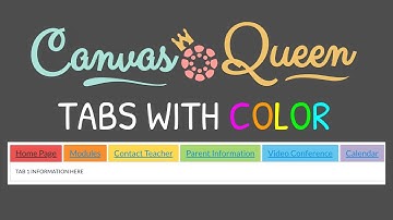 Canvas HTML Editor - Creating Tabs #2 with Color!