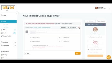 How to get anonymous feedback on Talkadot