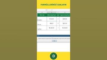 Excel Formüllerinizi Saklayın | #shorts | @excel751