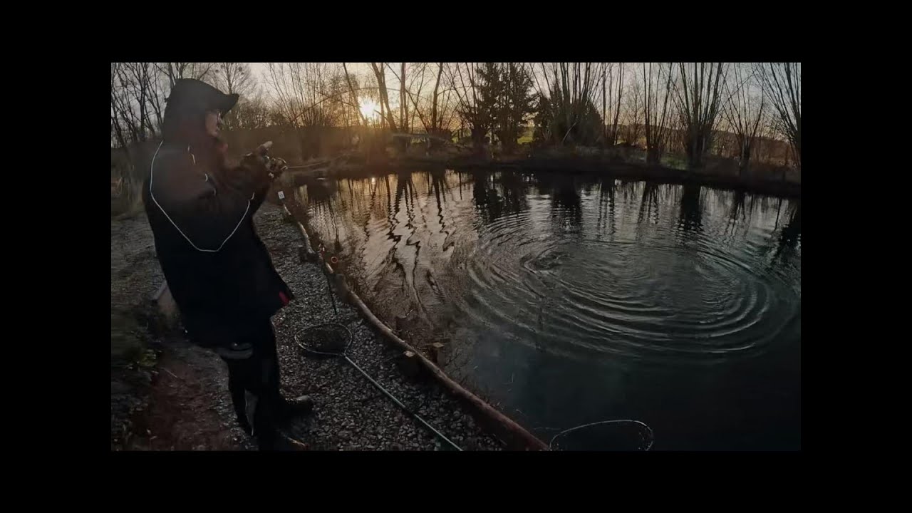 Angelparadies Herrhausen | Schöne Lachsforellen und ein kalter Tag mit viel Spaß und Freude