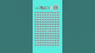 Eye Test Challenge: Can You Find the 33? #quizmeplztv #quiztime #quiz