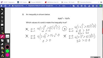 Algebra 1 Keystone Video #1 2018