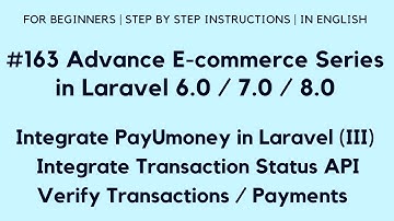 Integrate Payumoney in Laravel (III) | Integrate PayU Transaction Status API | Verify Transactions