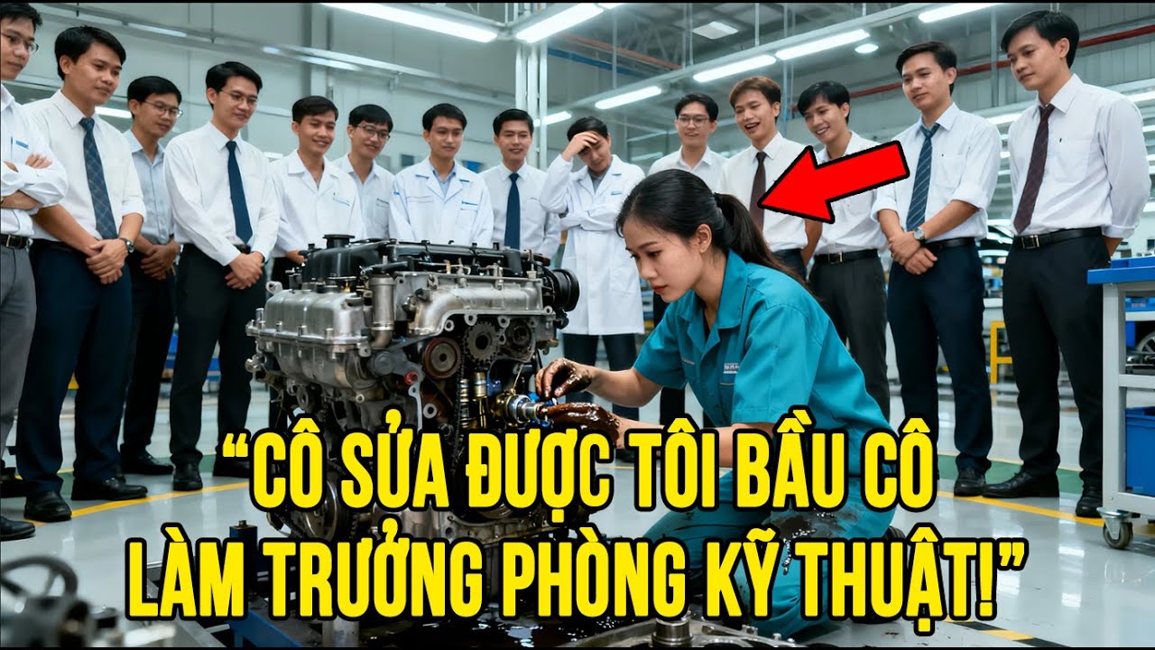20 Kỹ Sư Bó Tay Trước Chiếc Xe Hỏng – Cô Lao Công Bước Tới Và Khiến Tất Cả Sững Sờ