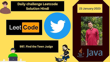 997. Find the Town Judge || #997|| Leetcode Daily Challenge ||Hindi
