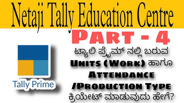 How to Create Units (Work) and Attendance / Production in Tally Prime In Kannad.