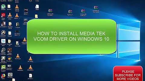 HOW TO INSTALL MEDIATEK VCOM DRIVER ON WINDOW 10 BY BANKOFF PRODUCTION