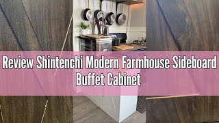 Review Shintenchi Modern Farmhouse Sideboard Buffet Cabinet with Storage with 3 Doors,42" Barn Doors