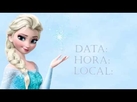 Convite Aniversário frozen Edite Online