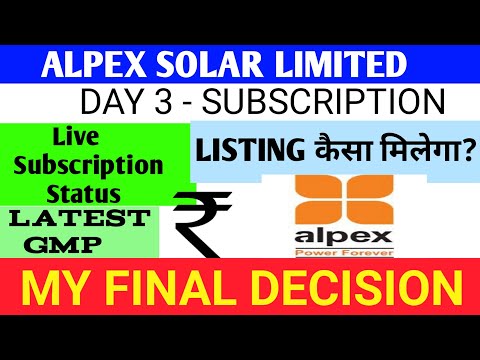 Alpex Solar Ipo 🔴Alpex Solar Ipo Review 🔴 Alpex Solar Ipo Gmp 🔴Alpex Solar Ipo Gmp Today🔴Alpex Solar