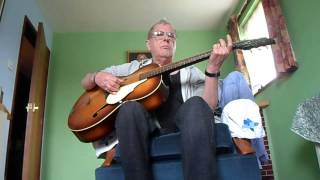 RED KITE RAG ON A  1960s FRAMUS ARCHTOP ACOUSTIC
