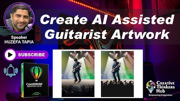 Create AI assisted guitarist artwork | CorelDraw tutorials | Creative Thinkers Hub | Huzefa Tapia