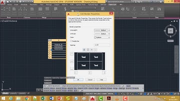 AutoCAD - Creating table and table style