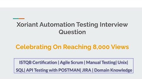 Xoriant Automation Testing Interview Question | Real Time Interview Questions