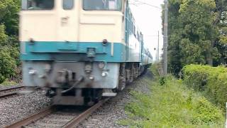 (尋常じゃない警笛!)EF65牽引12系客車+c56