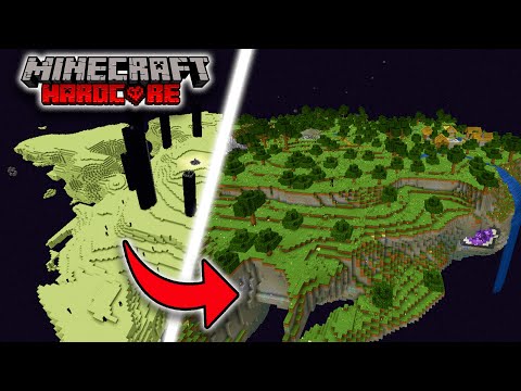 I Transformed the END into the OVERWORLD in Minecraft Hardcore