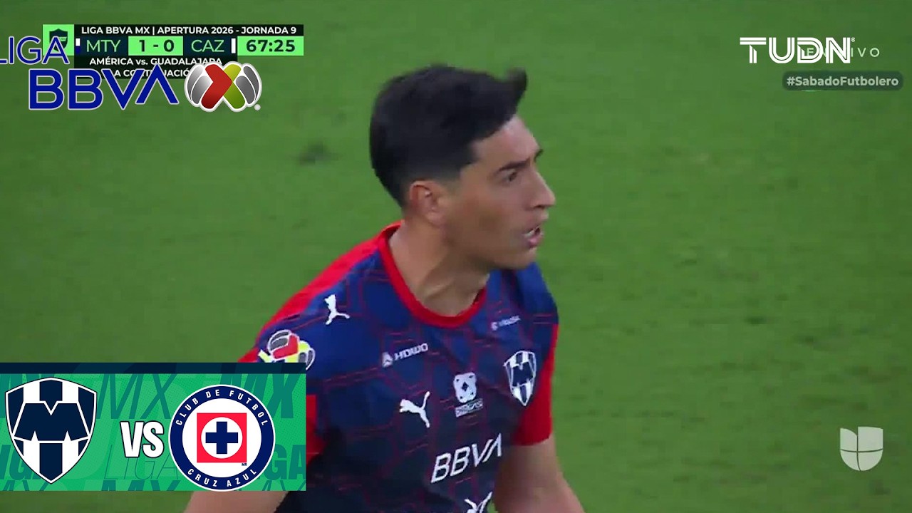 ¡ANDRADA SALVA A RAYADOS | Monterrey vs Cruz Azul | Liga MX - Jornada 9 Apertura 2026 | TUDN