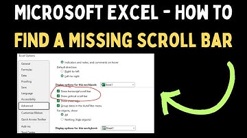 How to Find a Missing Scroll Bar in Microsoft Excel on Windows 11