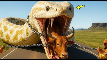Rescue team fights GIANT SNAKE to save dying cow 🐍🐄 | Unbelievable AI wildlife story