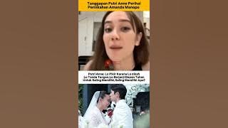 Putri Anne's Response to Amanda Manopo's Marriage #putrianne #amandamanopo #aryasaloka