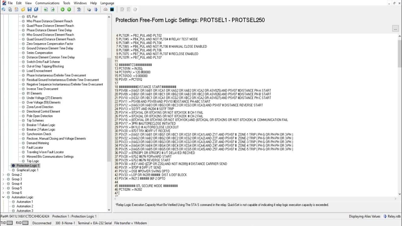 SEL 411L Protection Logic YouTube