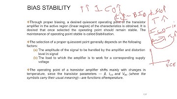 Transistor biasing and Stabilization