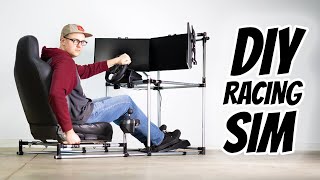 トリプルモニター付きDIYレーシングシミュレーターコックピット！