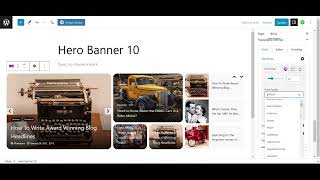 How to insert and customize Hero Banner 10 in WordPress?