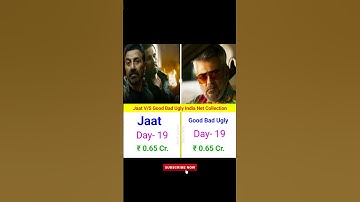 Jaat V/S Good Bad Ugly India Net Collection Day- 19 | #jaat #ajith #goodbadugly #sunnydeol #shorts