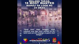 Walang Takas 18 Most Wanted Nahuli Sa Loob Ng 24 Oras