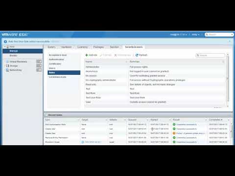 How to Add User Locally  on VmWare ESXI 6 5 Host with Roles & Permission