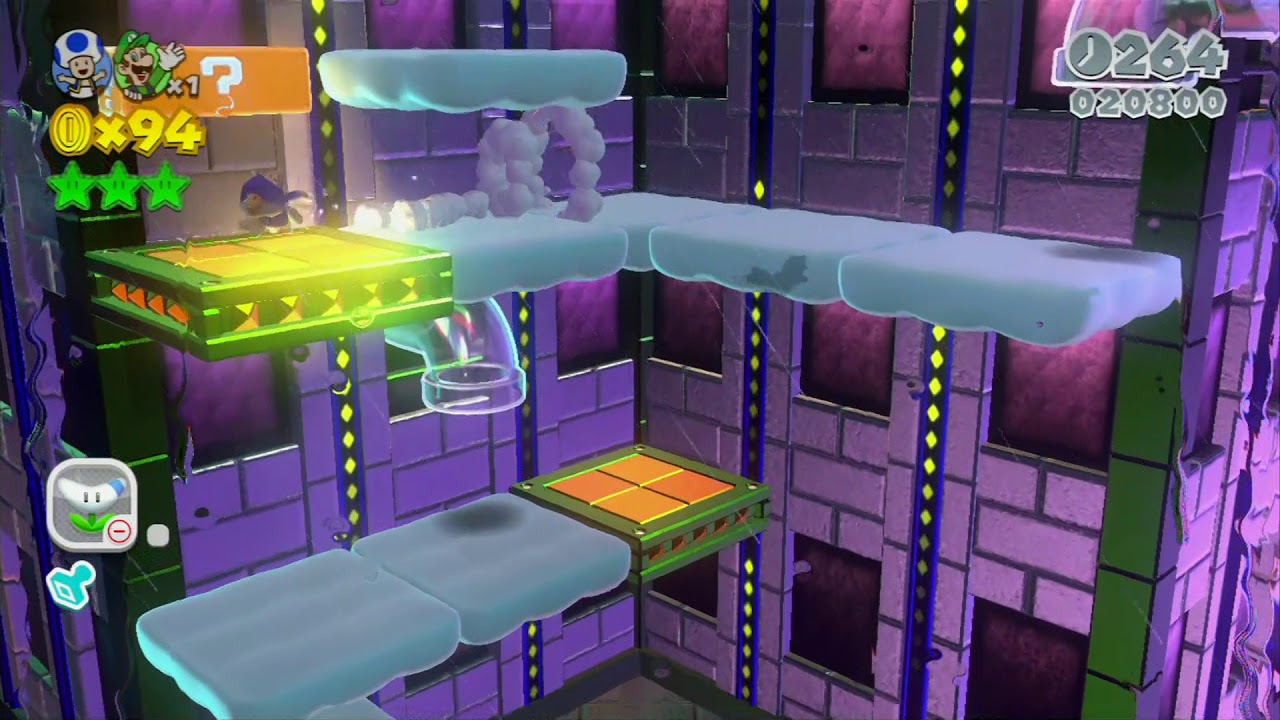 WiiU - Mario 3D world - Mundo Bowser - Castillo - Ascenso a la Torre Gatuna de Bowser