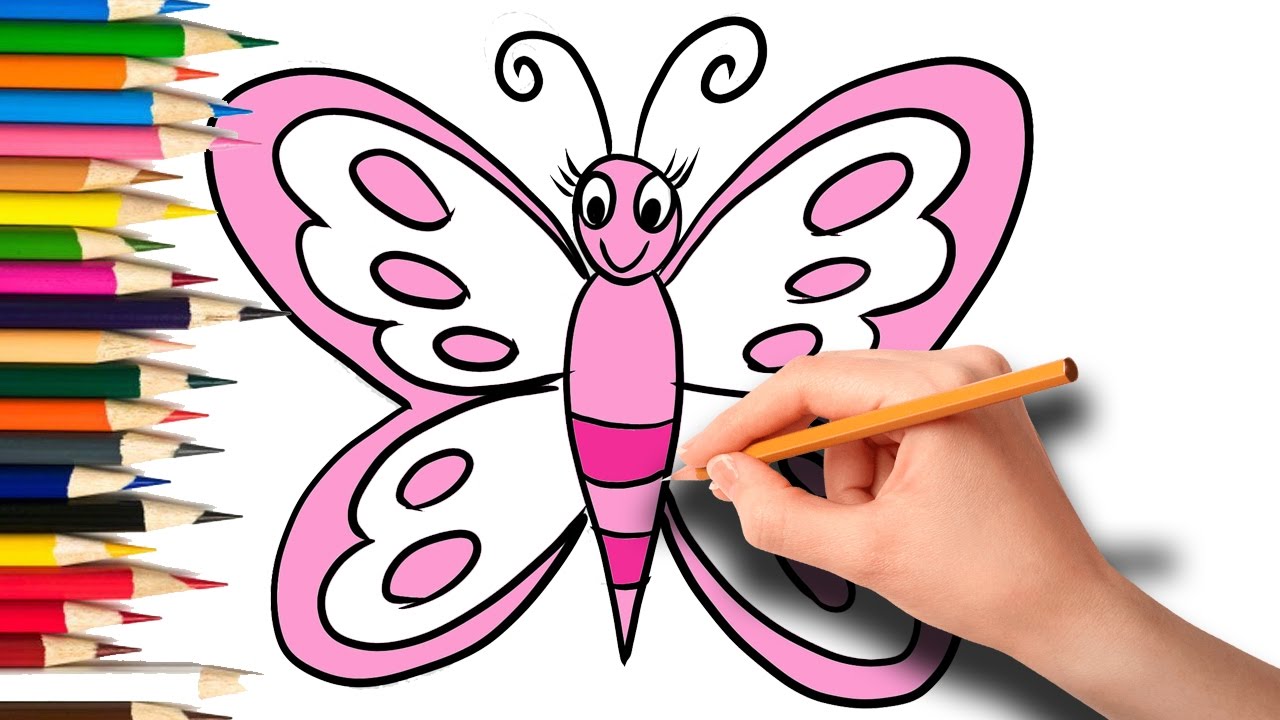 Featured image of post Butterfly Drawings With Color Easy