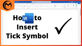 How to Insert Tick Symbol in Microsoft Word
