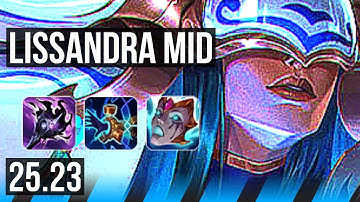 LISSANDRA vs ZED (MID) | Quadra, Legendary, 13/3/8 | KR Master | 25.23