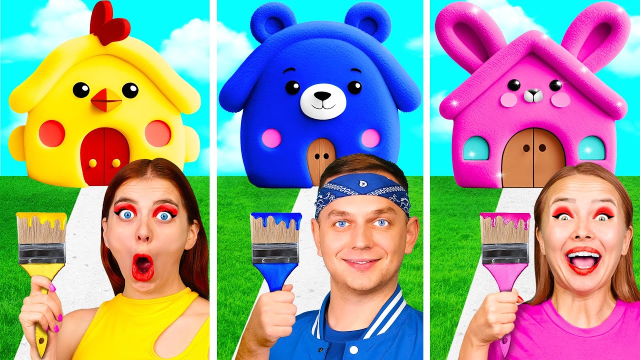 Домики Одного Цвета Челлендж | Сумасшедший Челлендж от Fun Challenge