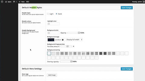 Apex - Theme Settings & Content Settings Hierarchy
