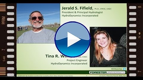 Sediment and Erosion Control for Construction Sites Master Class Series - Meet the Speakers