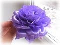 Роза из атласной ленты / D.I.Y. Rose of Satin ribbon