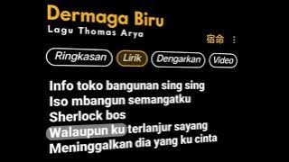 dermaga biru lirik lagu Thomas Arya || story wa