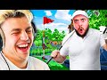 Bodenloser rage beim minigolf