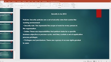 MS Dynamics AX 2012 Development Training Video : High Level Overview Security Policy In Ax 2012