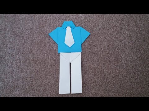 Easy paper crafts without glue l Origami paper pant l DIY paper pant ...