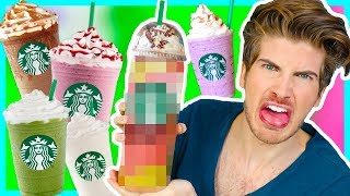 MIXING EVERY STARBUCKS FRAPPUCCINO! TASTE TEST