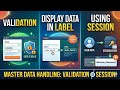 Validation, Display data in label, Display data in another page using session