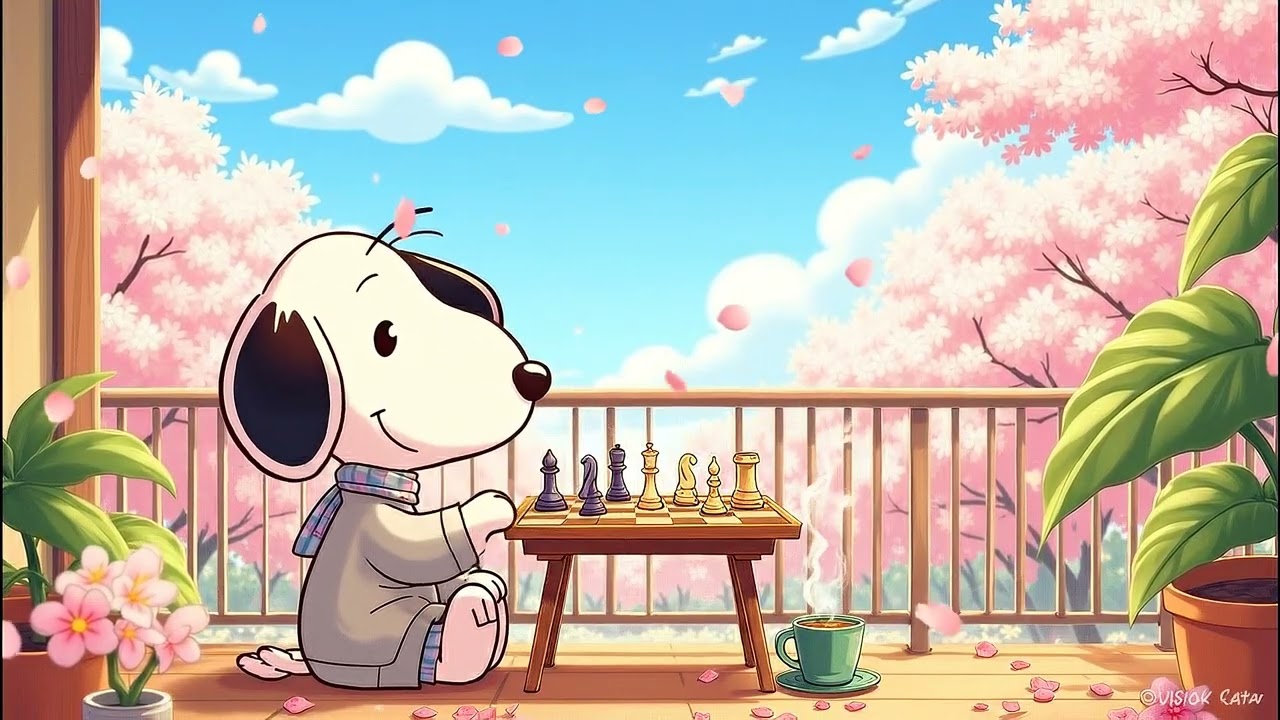 Snoopy's Blossoming New Day 🌸 Soft Lofi Beats for Focus & Calm