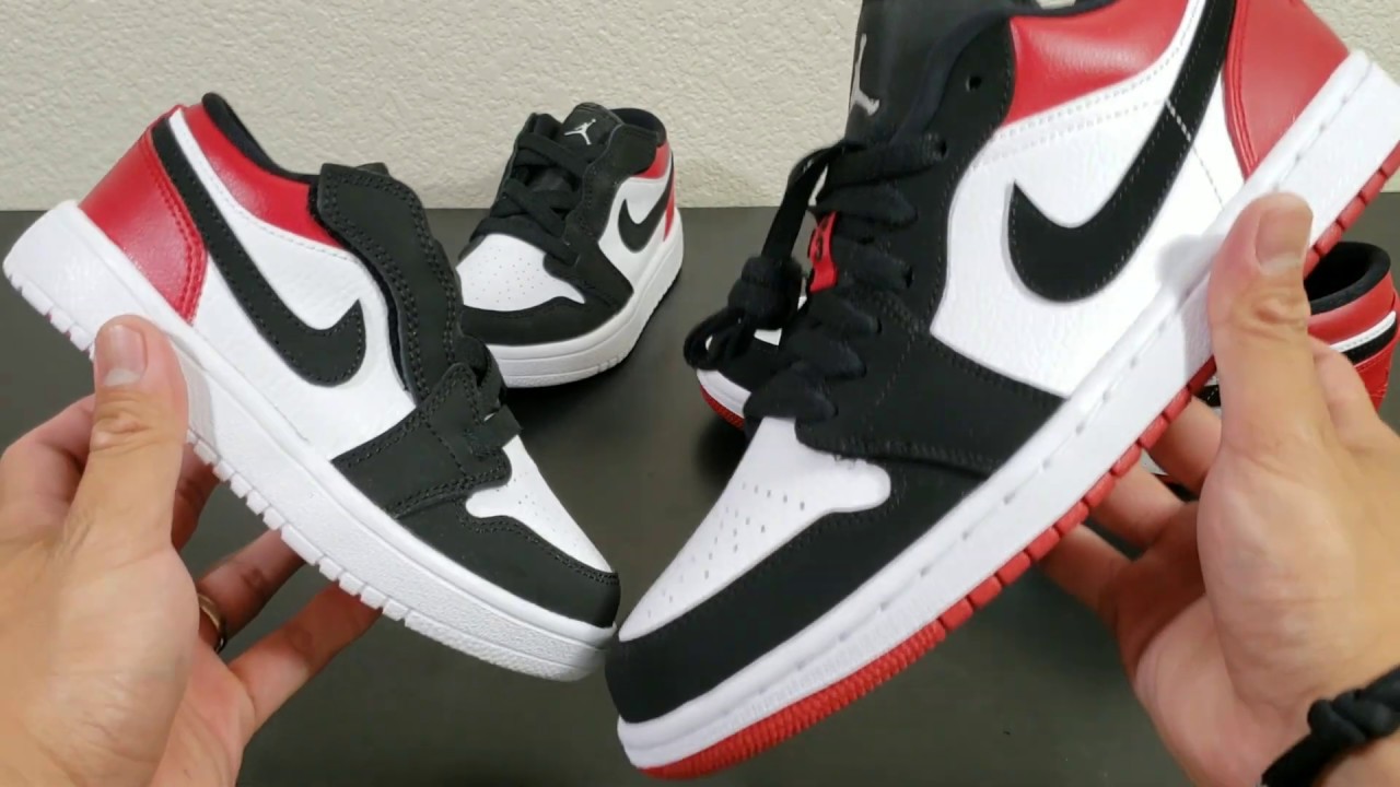 Air Jordan 1 Low - Black Toe (Men's and PS)