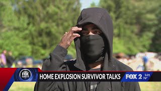 Survivor speaks as investigators return to unsolved home explosion