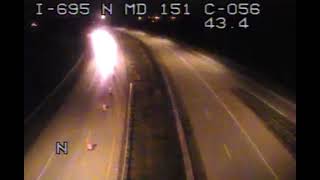 I-695 N Of MD 151 Traffic Camera 11/5/2025 7:09 PM - 8:16 PM (Night)