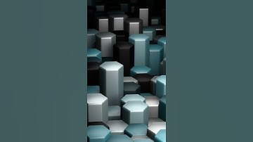 Hexagon shapes random looping | #blender  #render  #shorts #geometrynodes